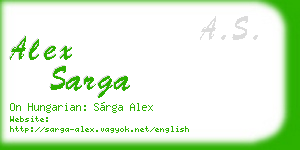 alex sarga business card