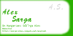 alex sarga business card